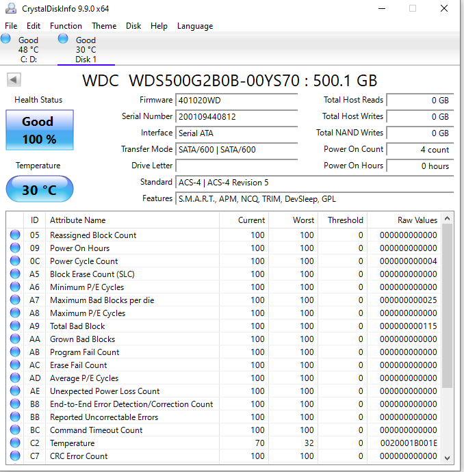 WD BLUE 500GB SSD M.2 2280 3D NAND SATA