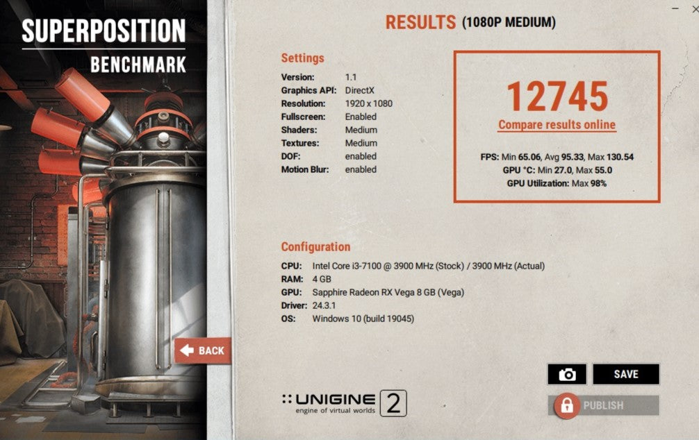 RX VEGA64 SAPPHIRE NITRO+ 8GB HBM2