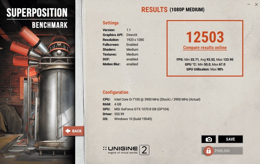 GTX 1070 MSI GeForce GAMING X 8GB GDDR5