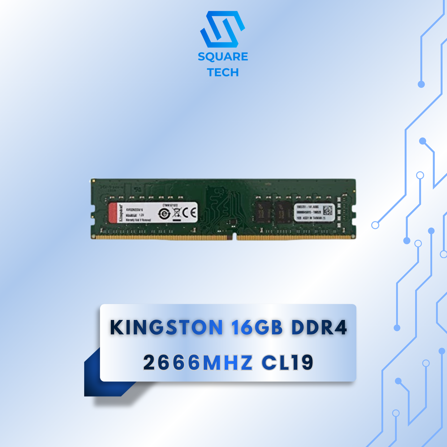 Kingston ValueRAM 16GB DDR4 2666MHz CL19 DIMM