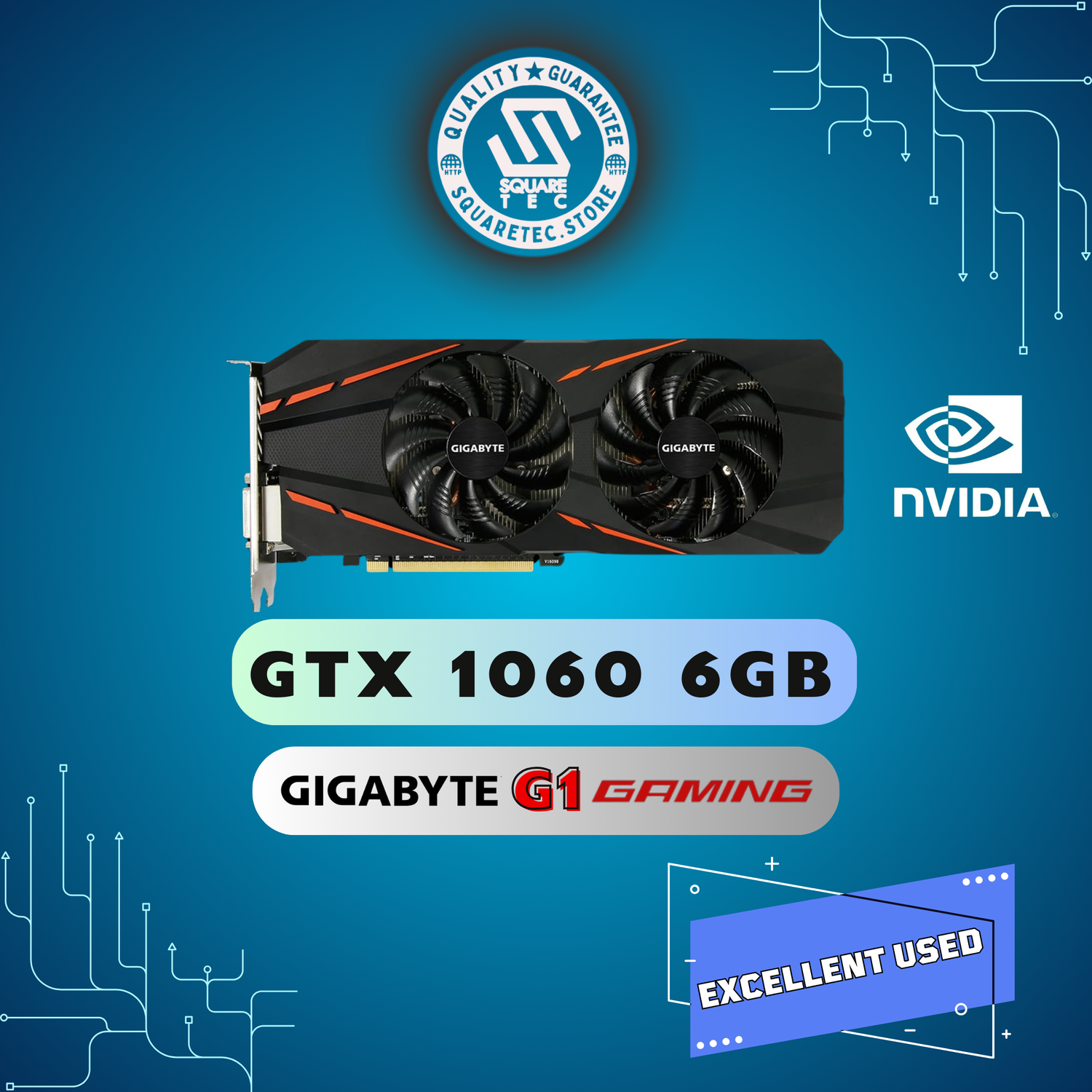 GTX 1060 GIGABYTE G1 GAMING 6GB GDDR5 – Square Tech
