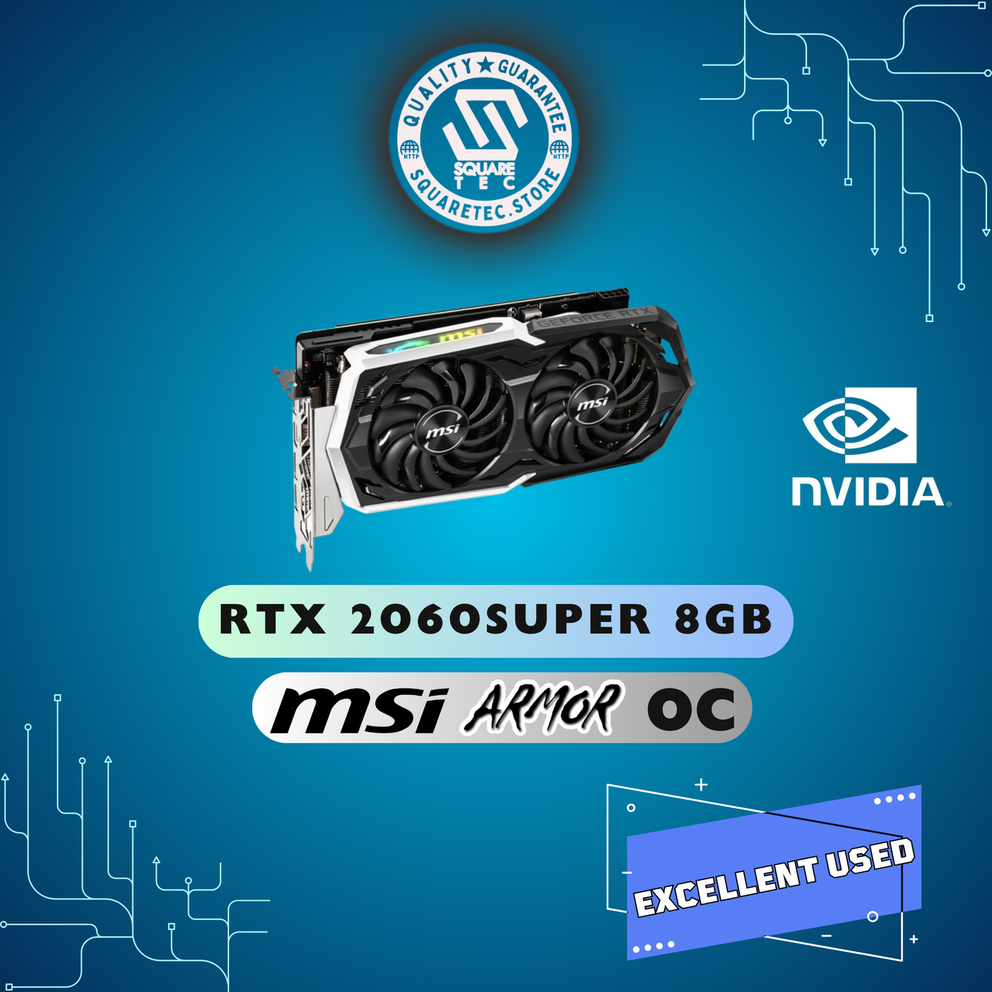 RTX 2060 SUPER MSI ARMOR OC 8GB GDDR6