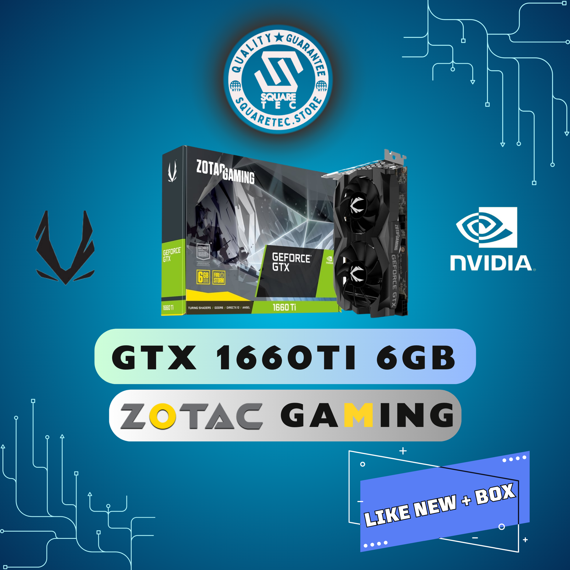 GTX 1660 Ti ZOTAC GAMING 6GB GDDR6 – Square Tech