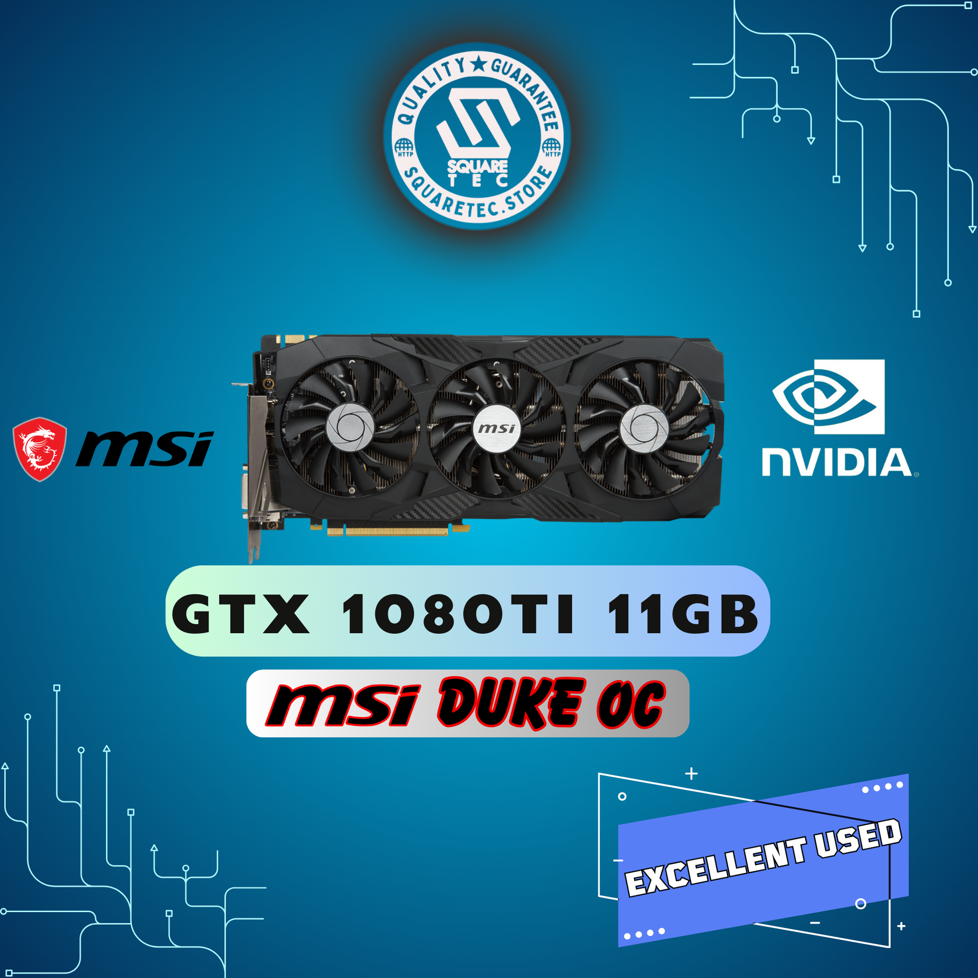 GTX 1080TI MSI GeForce DUKE OC 11GB GDDR5X - Main Image