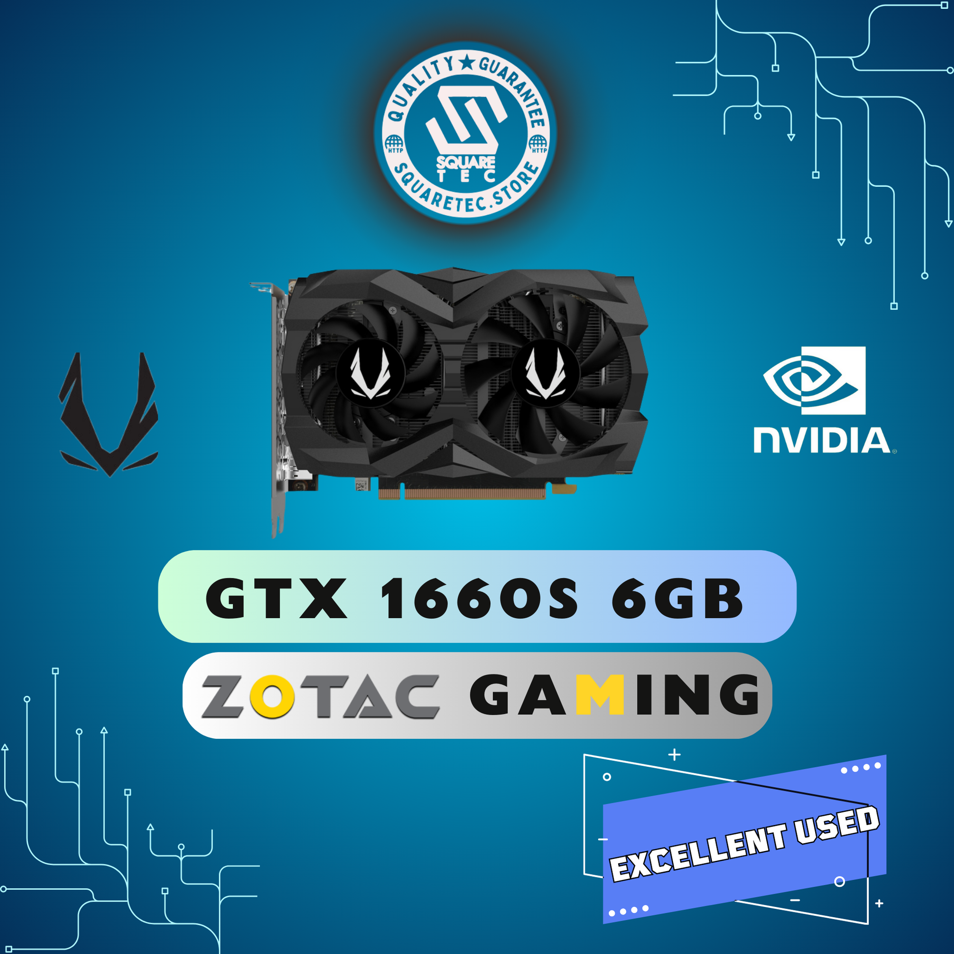 Zotac Used 1660 Super ZOTAC GAMING GeForce GTX 1660 Super AMP GPU