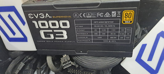 POWER SUPPLY GOLD EVGA 1000W G3 +80