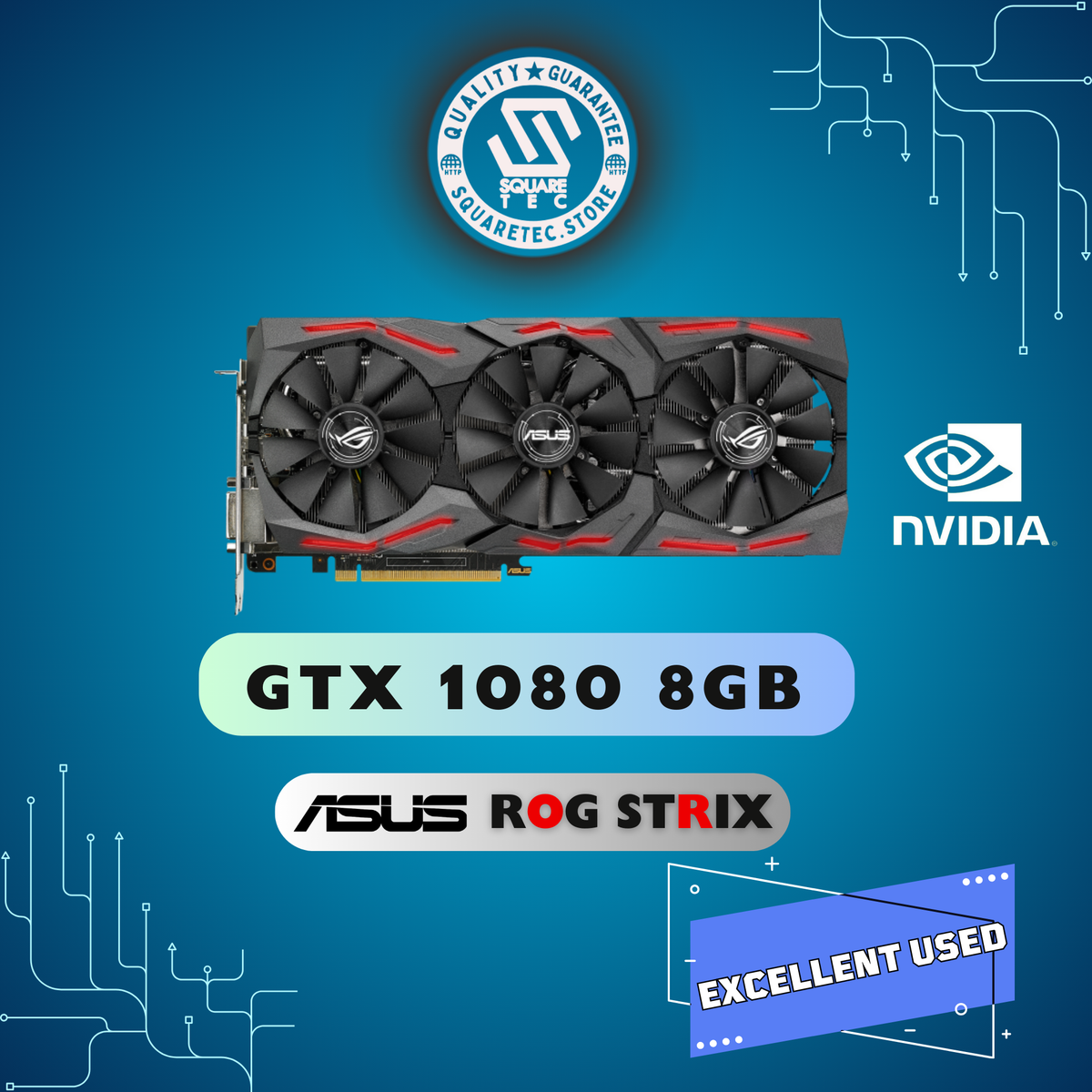 GTX 1080 ASUS ROG STRIX 8GB GDDR5X – Square Tech