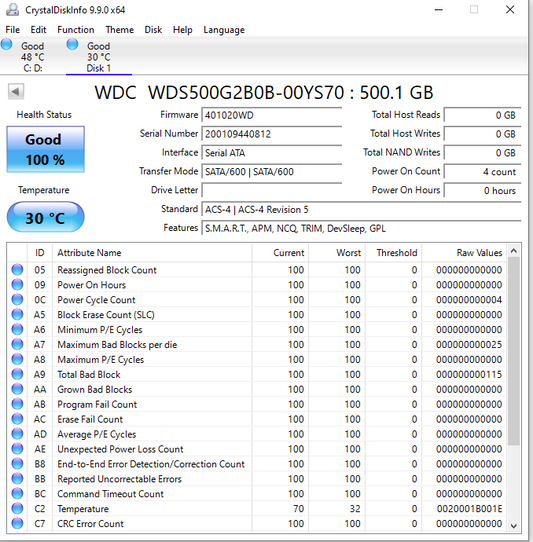 WD BLUE 500GB SSD M.2 2280 3D NAND SATA