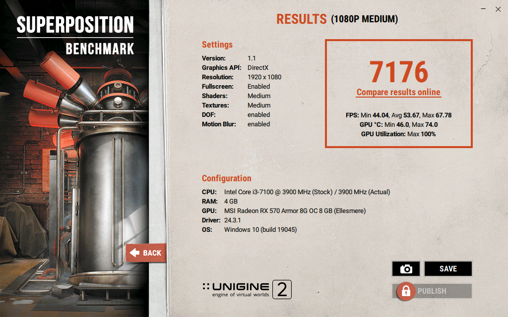 RX 570 MSI ARMOR OC 8GB