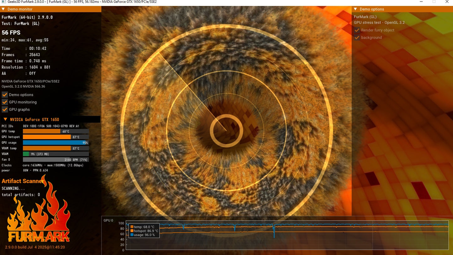 GTX 1650 ASUS PHOENIX OC 4GB GDDR6