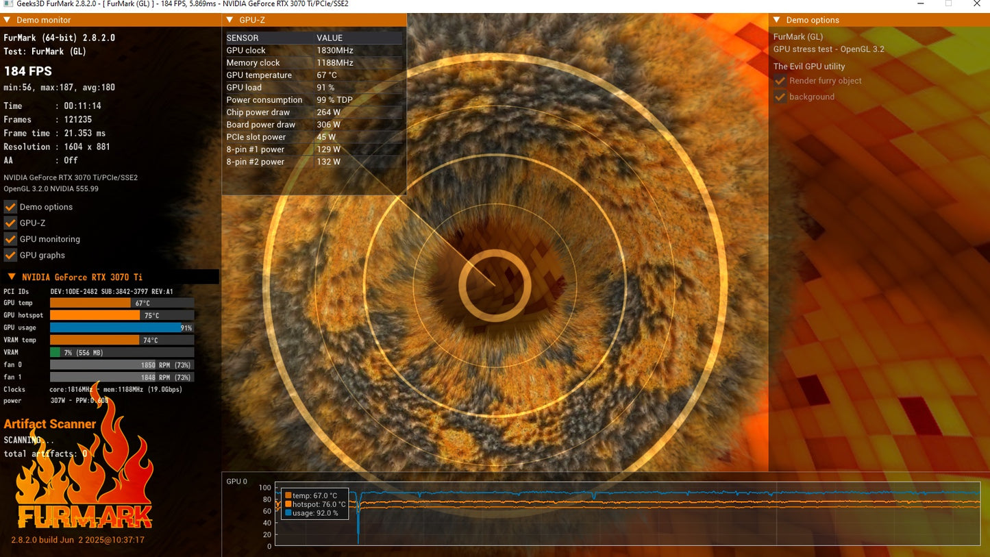 RTX 3070Ti EVGA FTW3 ULTRA GAMING 8GB GDDR6X