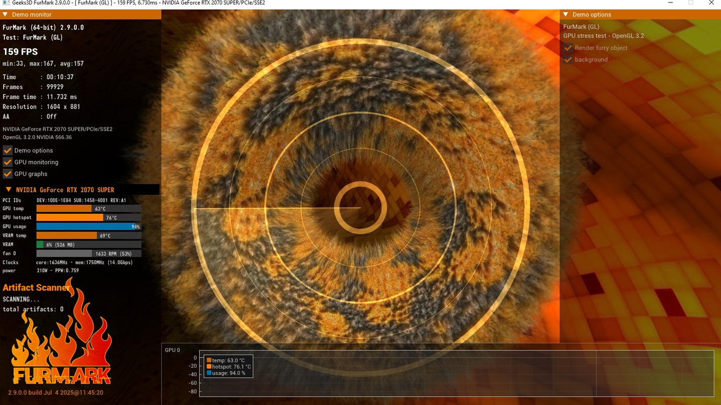 RTX 2070 SUPER GIGABYTE WINDFORCE 3X 8GB GDDR6