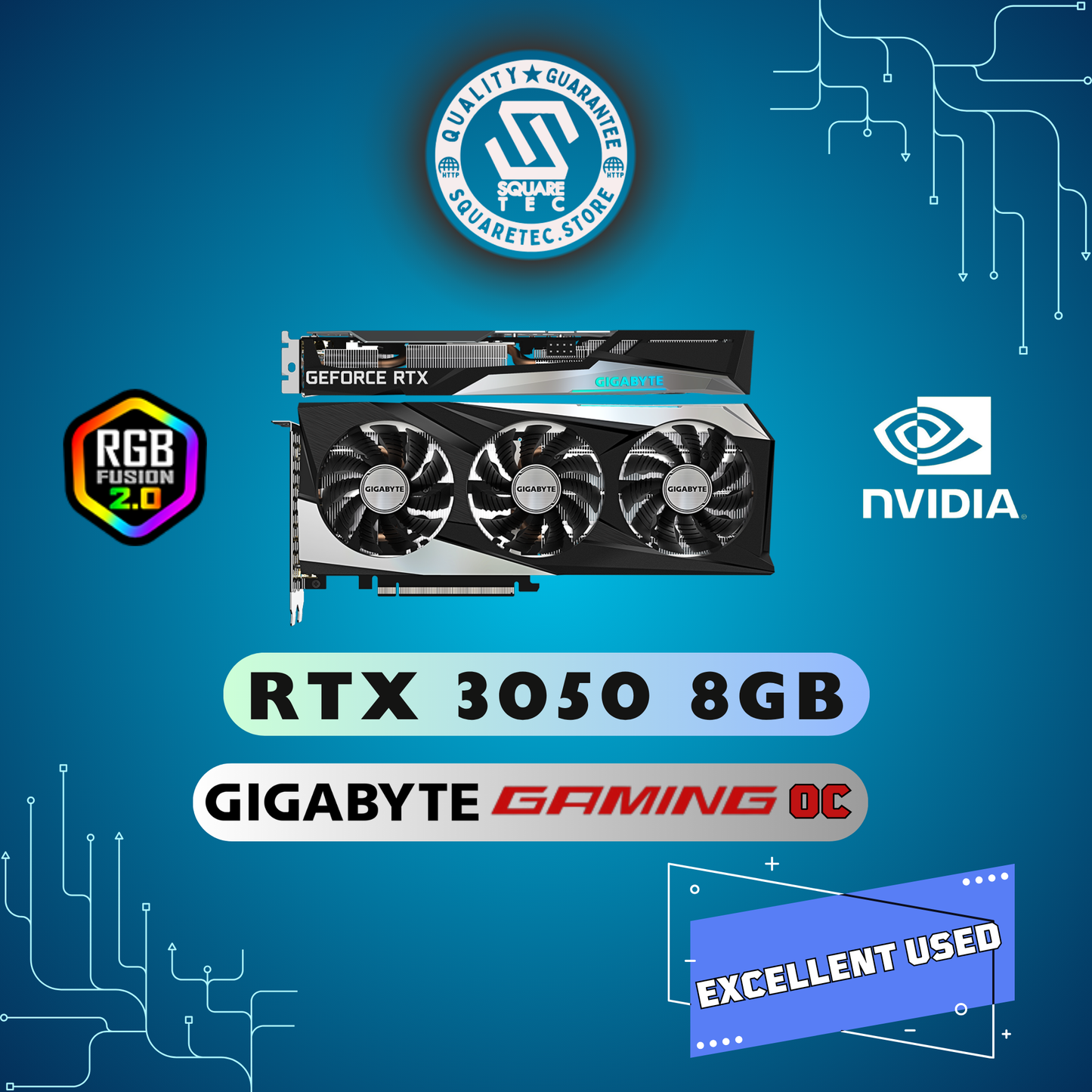 RTX 3050 GIGABYTE GAMING OC 8GB GDDR6