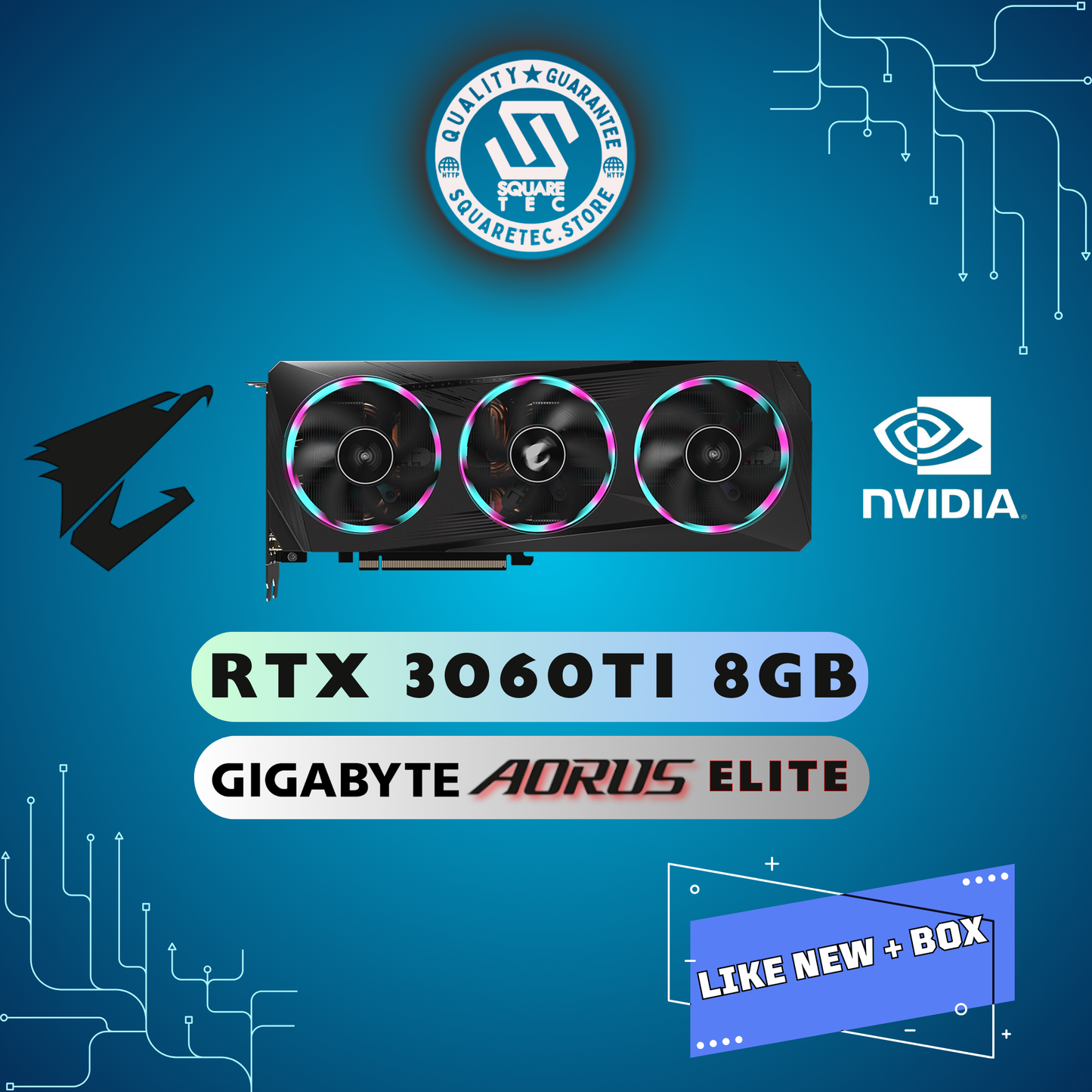 RTX 3060 Ti GIGABYTE AORUS ELITE 8GB GDDR6