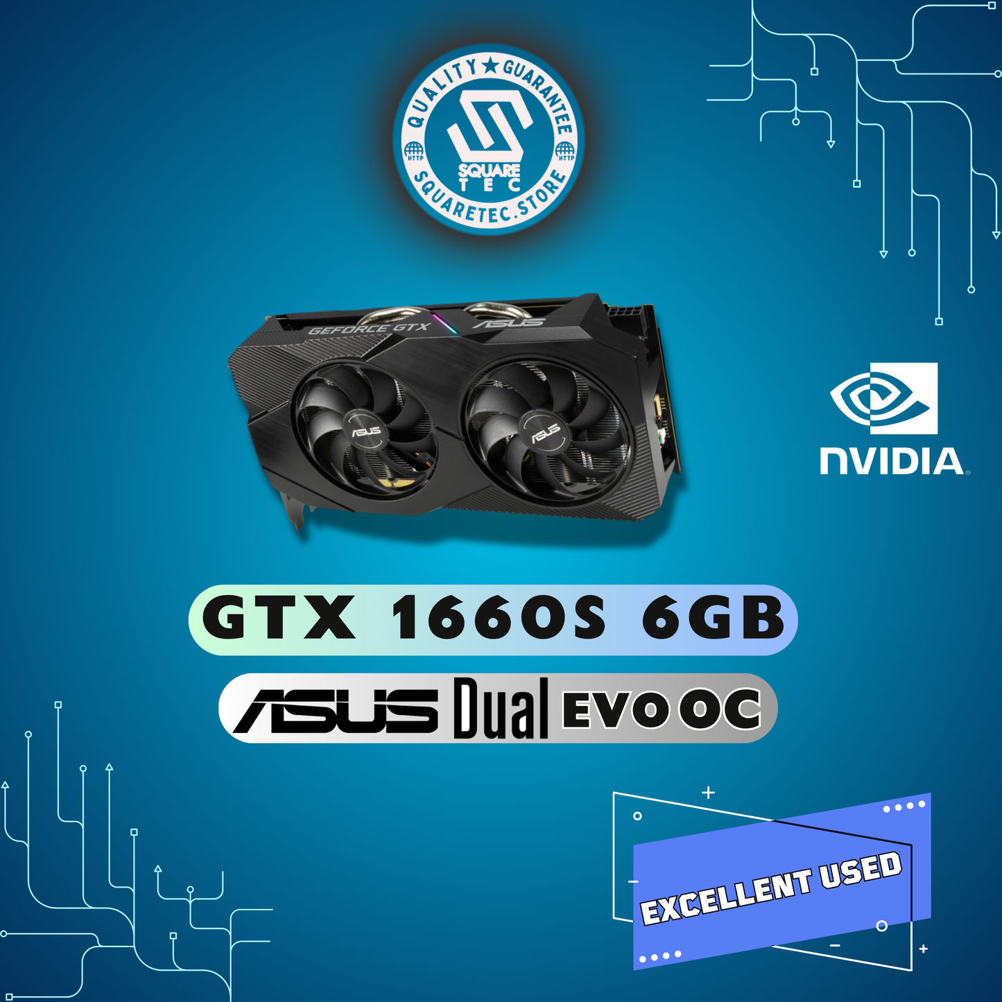 GTX 1660 SUPER ASUS DUAL EVO OC 6GB GDDR6