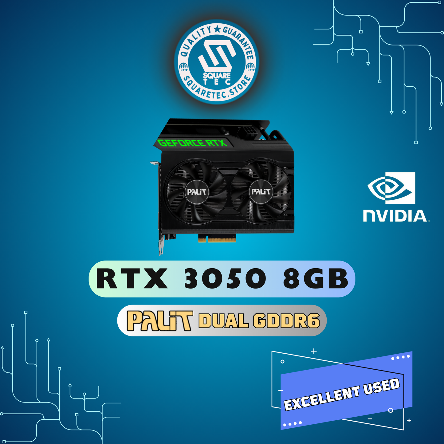 RTX 3050 PALIT DUAL 8GB GDDR6